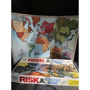 Risk & Castle Risk Board Game Parker Brothers 1990 Appears Complete